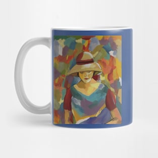 Colorful Pensive mother with baby Mug